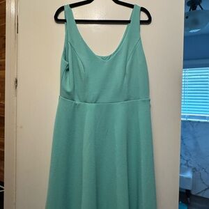 Elegant Teal Sleeveless Dress